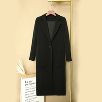 A button split suit jacket women's simple atmosphere long windbreaker fall winter 2020 new explosions coat