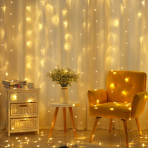  520LED curtain star light Net red room Bedroom decoration Girl decoration Romantic waterfall lantern flashing string light