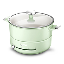 Supoir Electric cooking pot Home 2L Small split electric hot pot Dormitory Students Multifunction dont stick to the pan