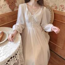 French first love skirt Winter 2021 Early spring new temperament collection waist Fried Street Can Salt sweet fairy veil dress dress