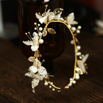 Cute Bride and Europe Handmade Xiaomi Pearl wedding dresses head accessories Accessories Bride Wedding Ornaments Hair Stirrup