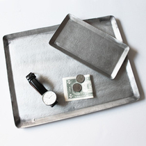 Japanese imported PUEBCO retro industrial aluminum aluminum plate rectangular environmental tableware tablet