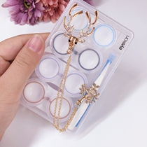 Contact myopic glasses box with multiple deer heads collection box four-deck transparent leakage protection partner box