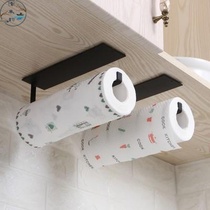 Non-perforated kitchen storage rack Roll paper rack Rag rack Cabinet adhesive non-marking paper towel rack Bathroom towel rack