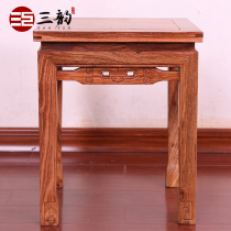 Mahogany furniture Ming and Qing antique Chinese Rosewood hedgehog red sandalwood square bench for shoes short stool Chinese small stool