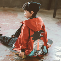 Boys windcoat jacket 100 11 CUHK Tong Spring clothing 12 Primary school children Childrens clothes Pure cotton Spring and autumn 15 years old