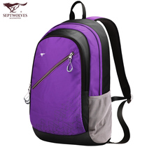 Seven Wolves Double Shoulder Bag Men Junior High School High School Students School Bags Women Fashion Trends Casual Travel Bag Computer Backpack