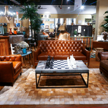 75 Horsehair Carpet-Like Inter-Board Villa Bedroom bedroom Living room Bull Leather Light Lavish Abstract Rug Brown White Carpet Custom