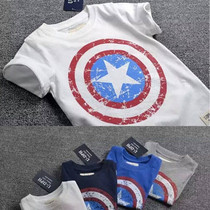 Foreign trade export boys and girls cotton T-shirt Captain America in the United States