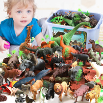 118 pieces of sleeve emulation Jurassic soft gum dinosaur animal model toy suit boy gift barking dragon lion