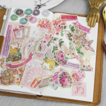  Xinmo and paper sticker pack Years thief series plant hand account material hand account tool retro DIY decorative painting