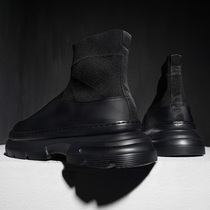 High shoes mens shoes autumn 2021 new trend European station Joker thick bottom autumn winter socks shoes mens shoes