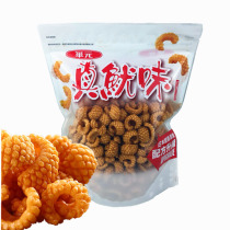 Taiwan imported snack Huayuan real squid flavor squid roll puffed snack large package 200g real excellent flavor squid roll