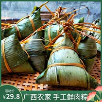 Guangxi zongzi purple glutinous mung bean chestnut fresh meat dumplings Dragon Boat Festival gift box farm meat dumplings vacuum 150 grams