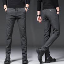 Rich And Bird Autumn Winter Advanced Sensation Western Pants Male Pituality Trendy Plus Suede Thickened Loose Straight Cylinder Elastic Casual Long Pants