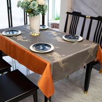 Ruyi fish New Chinese style table cloth rectangular desk cover cloth table cloth living room tea table cloth Home cloth art cover towels