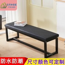 Long shoe stool Simple sofa stool Rectangular dressing room long stool Stainless steel soft bag sofa stool