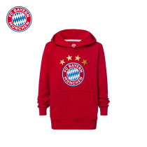Bayern Munich print badge hoodie sweatshirt children Sports Leisure long sleeve top red 7-16 years old
