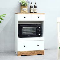 Japanese sideboard solid wood minimalist short cabinet bucket economic full-scale microwave oven cabinet Cabinet kitchen storage cabinet