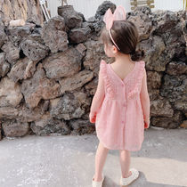 Girls Summer Dress Lace Foreign style Childrens summer Vest skirt Female baby fashion childrens princess dress