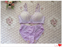 Export Korean single summer comfortable breathable front buckle without steel ring test breast gathered bra