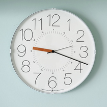 Lemnos Japan imported CARA wall clock large digital simple home living room fashion creative mute modern wall watch
