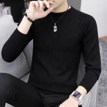 Spring thin sweater mens round neck Korean slim fashion sweater 2019 new autumn personality sweater