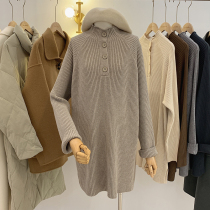 Lolora solid color threaded sweater long womens small winter New straight pullover long sleeve sweater