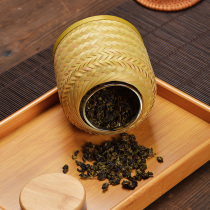 one thousand Comfort Tea Leaves Jar Glass Handmade Bamboo Woven Seal Storage Tea Jar Home Tea Hamlet Container packaging box for tea