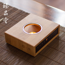 Bamboo warm tea base bamboo heating dry burning Taiwan household candle cooking tea stove Japanese kung fu insulation tea set