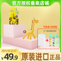 Japan ange Giraffe baby teether baby molars Food grade boiled bite glue Banana bite music