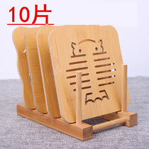 Wooden placemats Heat insulation mats Creative table mats Plate mats Household anti-hot mats Pot mats Casserole mats Bowl mats Coasters