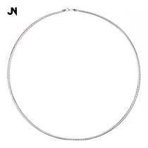 JANNENG Mens 925 Sterling Silver Necklace Basic Hundred Korean Simple ins Super Fire choker Snake Bone Chain