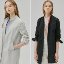 Original Details Fabric Knocks South Korea 21 Autumn Shuai Inn Zipper Thin style Casual Windsuit Woman Coat 2 Color