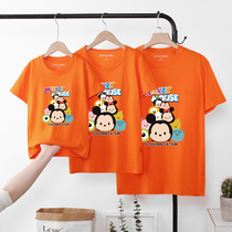 2021 new summer Net red parent-child dress a family of three family dress short sleeve T-shirt summer mother and son Mickey pattern