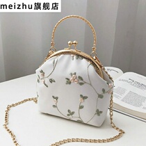 2019 New Chinese style old Shanghai cheongsam mouth gold bag with hand bag cotton linen bag hand bag