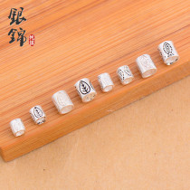925 sterling silver leaf beads small fish scattered beads handmade beaded red rope woven bracelet necklace diy accessories