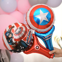 Cartoon aluminum film balloon holding Stick childrens birthday party boy cheer toy small gift captain aluminum foil balloon