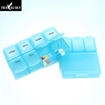 Mini Week Capsules Medicine Box Small Medicine Box Carry-On Medicine Box 7 Days Portable Travel Pills Pills Pills Pills Box