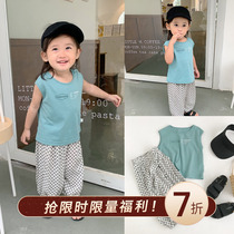 Cookie home baby clothes 2019 summer new children baby vest cotton sleeveless knitted print top
