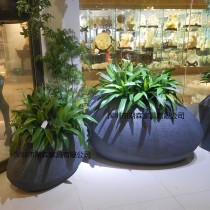 Eurostyle Minimalist GRP Ground Large Flower Pot Mall Dry Vase Hotel Room Combined Pendulum Decoration Handiwork