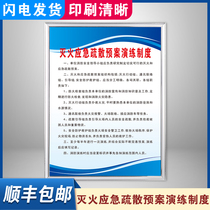 Fire fighting emergency evacuation plan drill system workshop factory warehouse safety production management Fire identification operation
