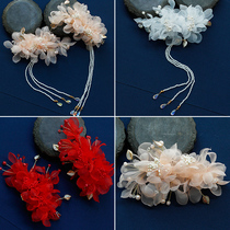 New ancient style single leaf sand flower headgear costume Chinese clothing cos hairclip jewelry Chinese wedding bride styling hair accessories