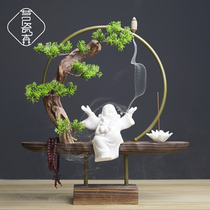 New Chinese Living Room Zen Serie Tea Room Ceramics Buddha Furniture Home Decoration Goods Office Creative Desk Xuan Guan Cabinet Hem