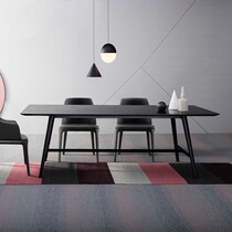 Solid wood desk Conference table Long table Wrought iron simple modern rectangular long table Dining table Computer table workbench