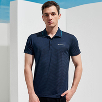 Summer short sleeve T-shirt mens lapel business leisure loose black body shirt mens polo shirt