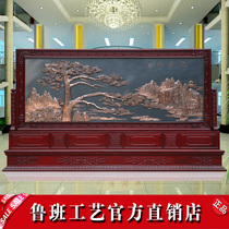 Custom Flowers Pear Wood Chinese Red Copper Sculpture Screen Partition Hotel Company Unit Hall Art Solid Wood Sculpture Flower Holder Screen