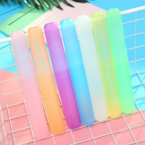 Travel portable toothbrush box suit Seven colorful candy color frosted toothbrush cover Anti-bacteria eco-friendly