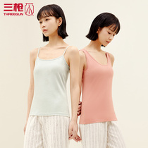 Three-gun vest female summer skin elastic cotton women halter sweater slim youth Camber vest white black 30818