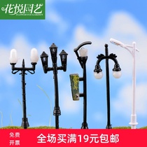 Chinchilla micro landscape model lamp Street lamp Moss succulents ornaments creative mini